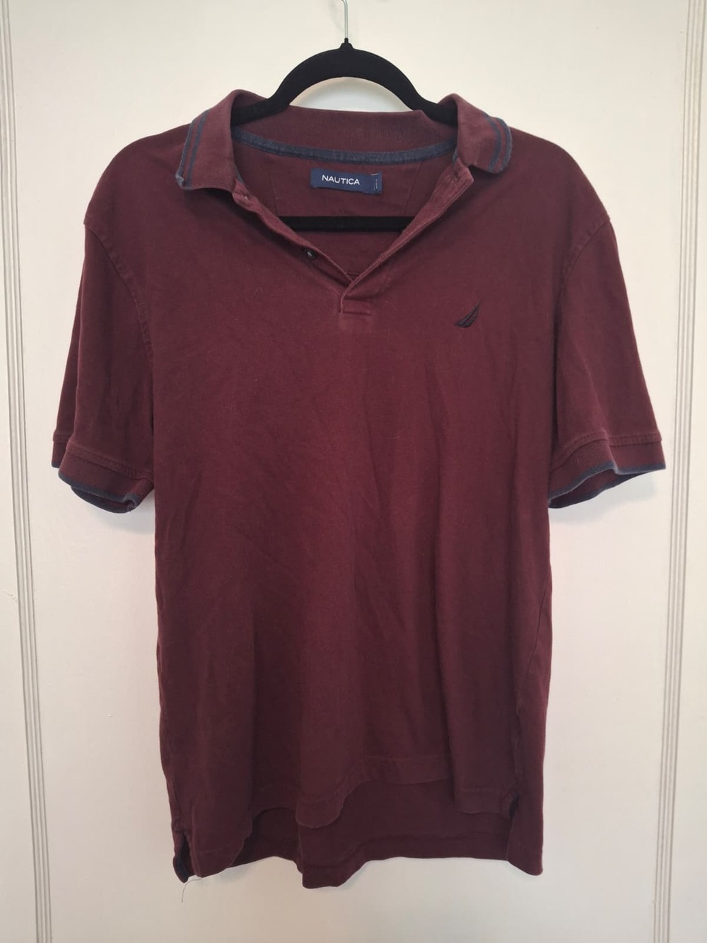 Nautica Men's Short-Sleeve Polo Shirt, Maroon, Size Medium